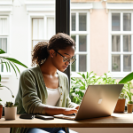**Image Prompt:** A person working on a laptop at a cozy desk, surrounded by plants and natural light. The scene conveys a sense of productivity and a sustainable lifestyle, reflecting the growing interest in online businesses and eco-friendly practices.