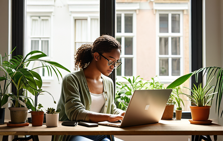 **Image Prompt:** A person working on a laptop at a cozy desk, surrounded by plants and natural light. The scene conveys a sense of productivity and a sustainable lifestyle, reflecting the growing interest in online businesses and eco-friendly practices.